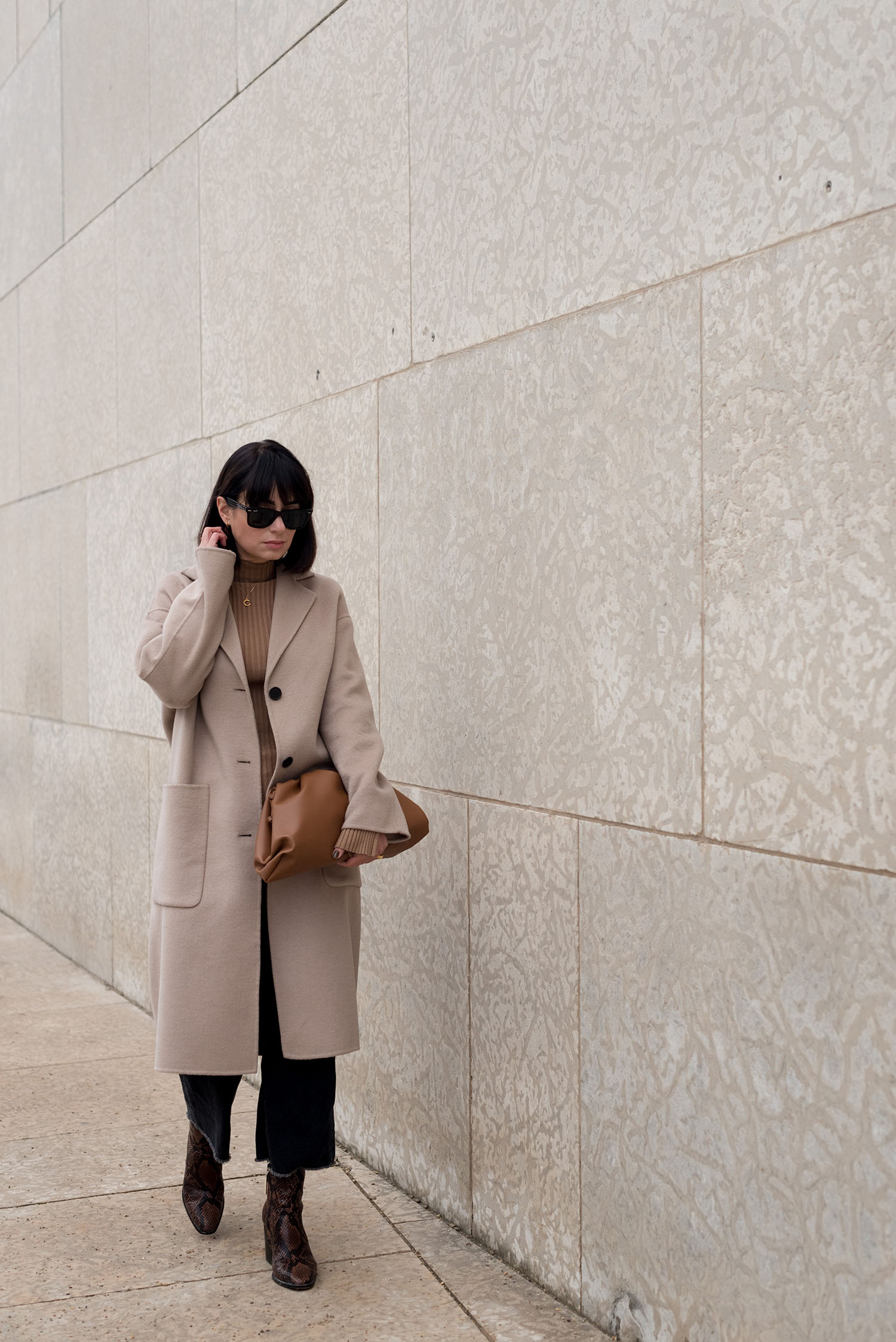 Coco & Vera - Zara wool coat, Mavi jeans, Looks Like Summer clutch