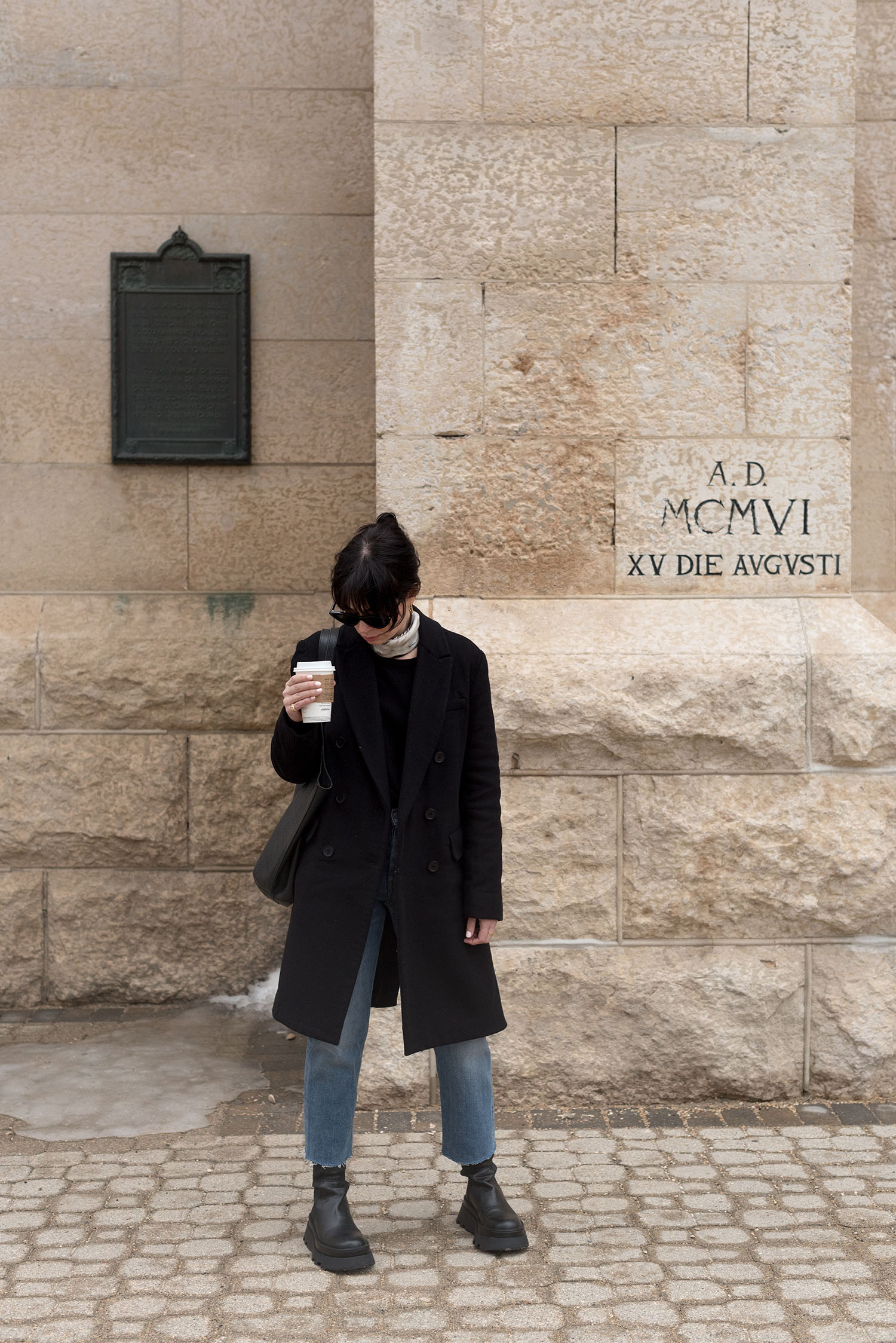 Coco & Vera - Wilfred coat, Grlfrnd jeans, Zara boots