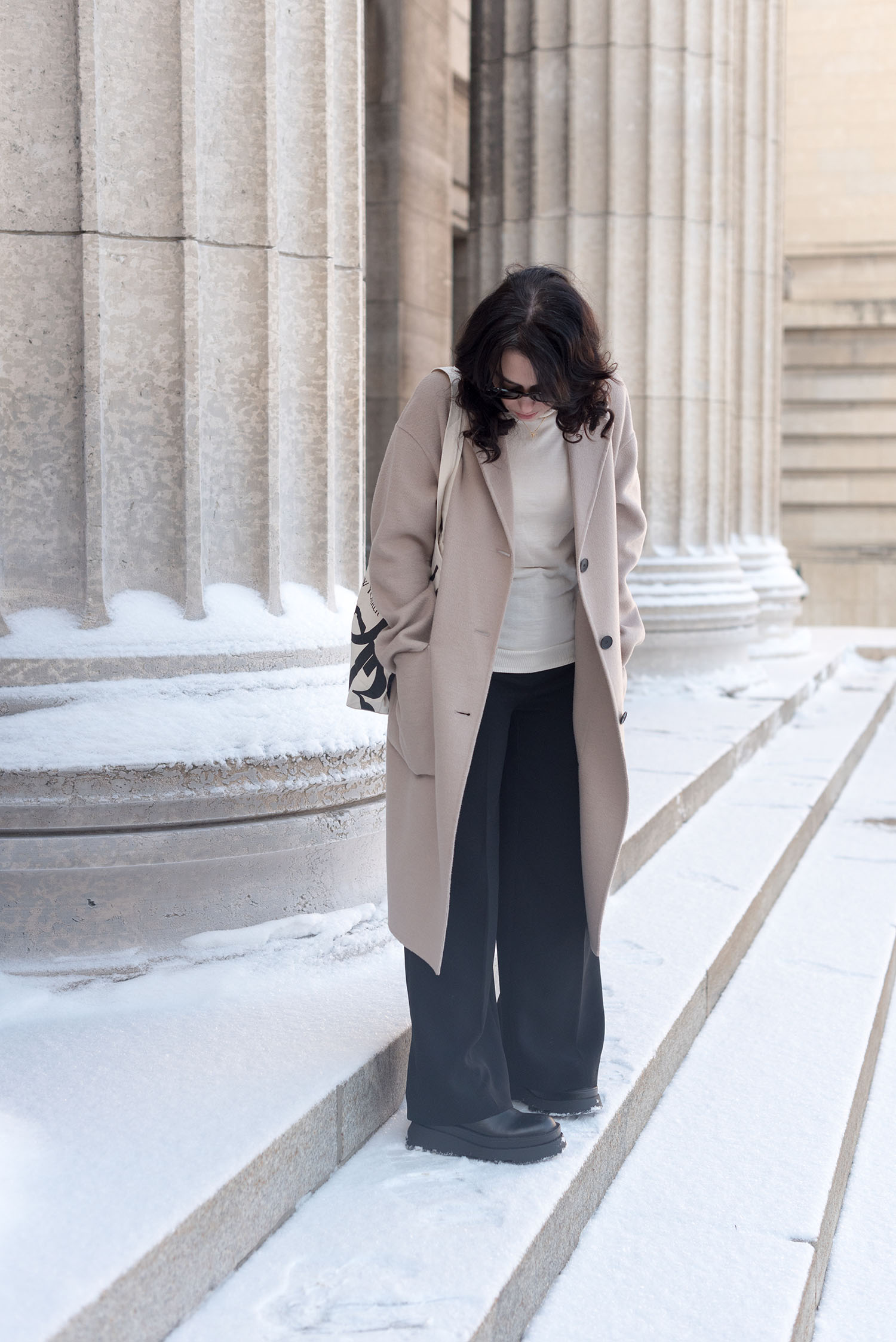 Coco & Vera - Zara coat, Leyn sweater, H&M trousers